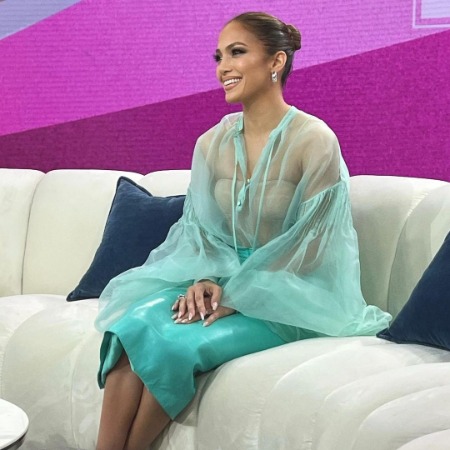 Jennifer Lopez during her appearance on the Good Morning Today Show. 